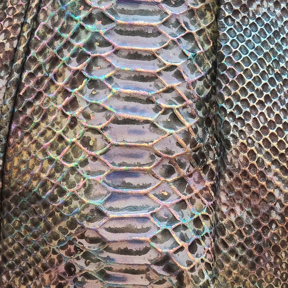 Brahmin Marianna Moonstone Seville Iridescent Snake Print Shoulder Bag Tote - Picture 2 of 16